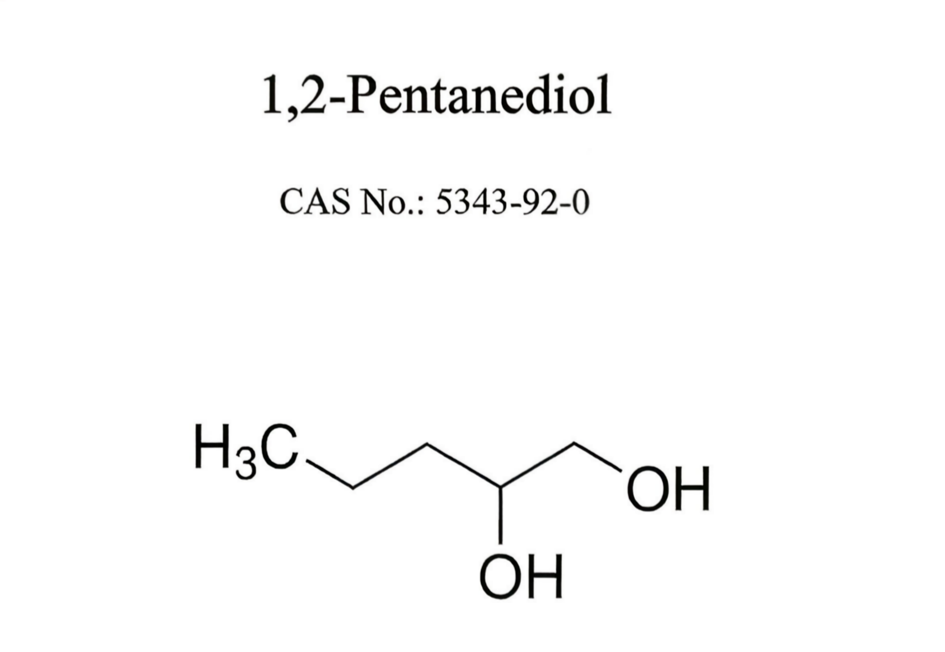 Chemical structure and molecular formula of 1,2-Pentanediol